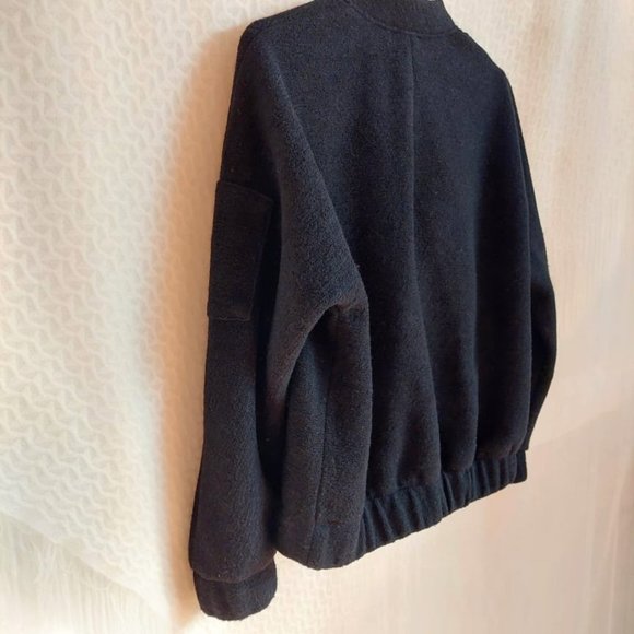 Wool blend bomber jacket in black - Picture 11 of 11